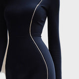 Alyana | Assimmetric Midi Dress with Zipper Detail