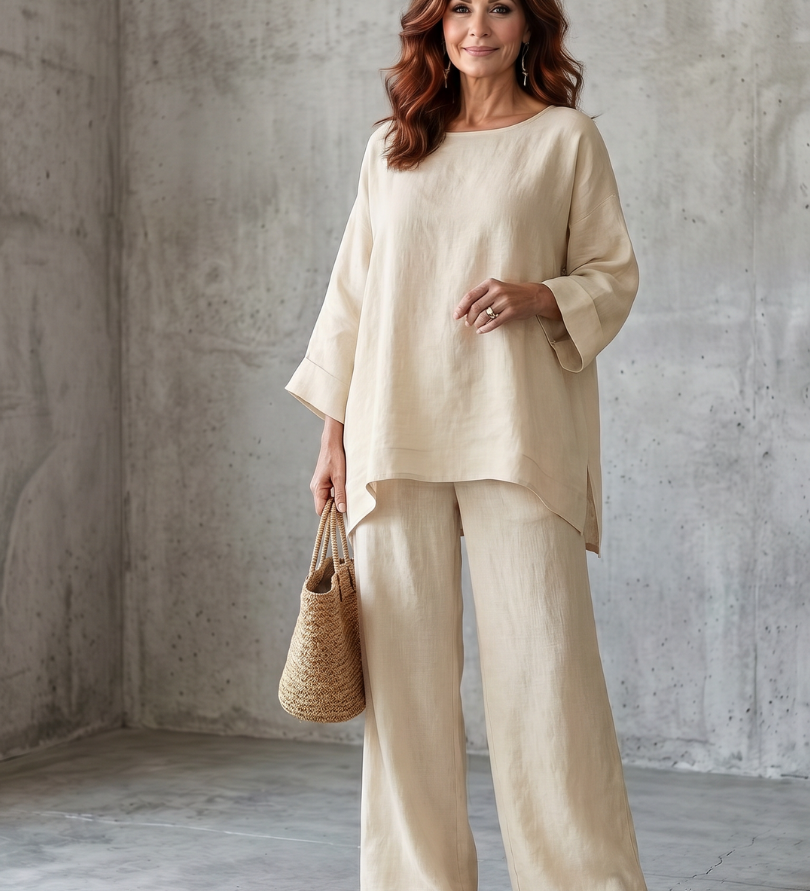 Prue | Σετ Τουνίκ Oversized με Παντελόνι Φαρδύ