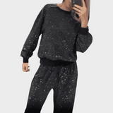 Ethel | Blusa larga de lantejoulas e calças largas (conjunto de 2 peças)