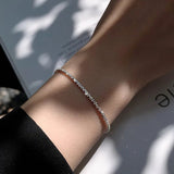 Bracelete Prateado Brilhante