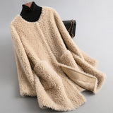 Shearling παλτό με επένδυση από μαλλί