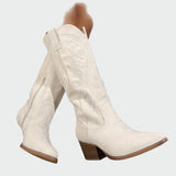 Botins ocidentais bordados com estilo