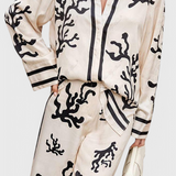 Nazaret Conjunto de Calças Largas com Estampado Artístico