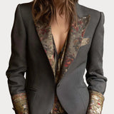Gemma | Blouse com estampado floral vintage e contraste