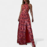Vestido Fluido com Costas Abertas
