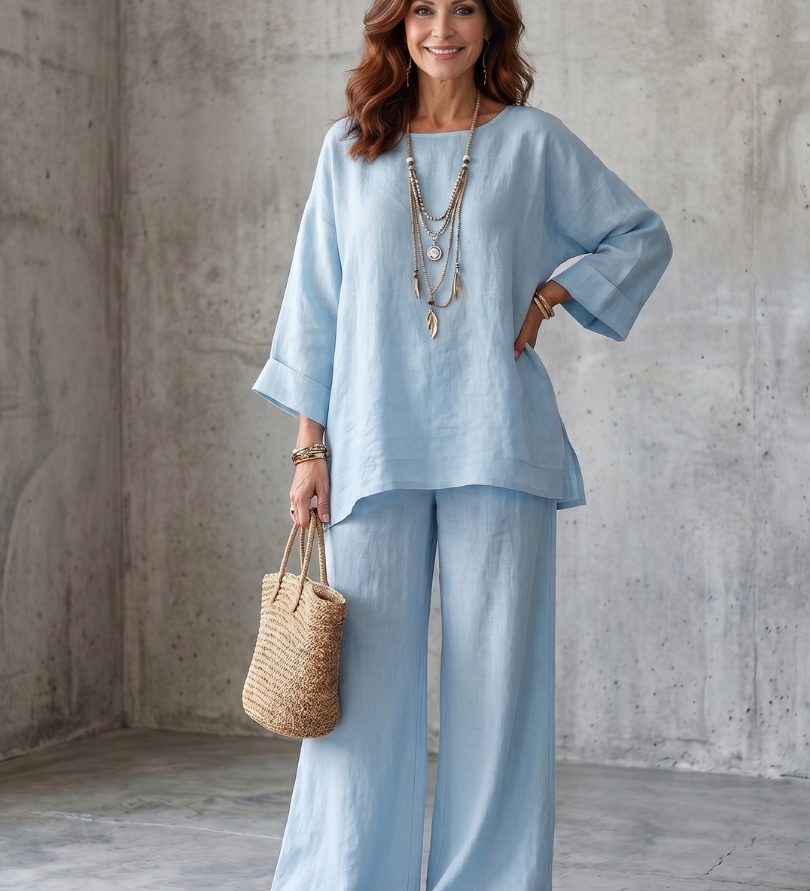 Prue | Σετ Τουνίκ Oversized με Παντελόνι Φαρδύ