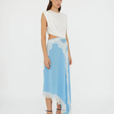 Alice | Vestido midi com detalhe torcido tipo blusa