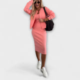 Manon - Confortável Vestido Midi e Casaco
