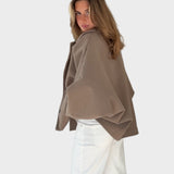 Casaco oversize cor canela