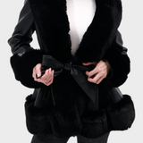 Pavlina | BLACK PLASTIC COAT WITH BELT