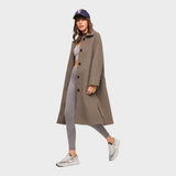 Angélique | Oversized Brushed Long Coat with Belt