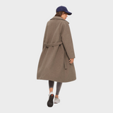 Angélique | Oversized Brushed Long Coat with Belt