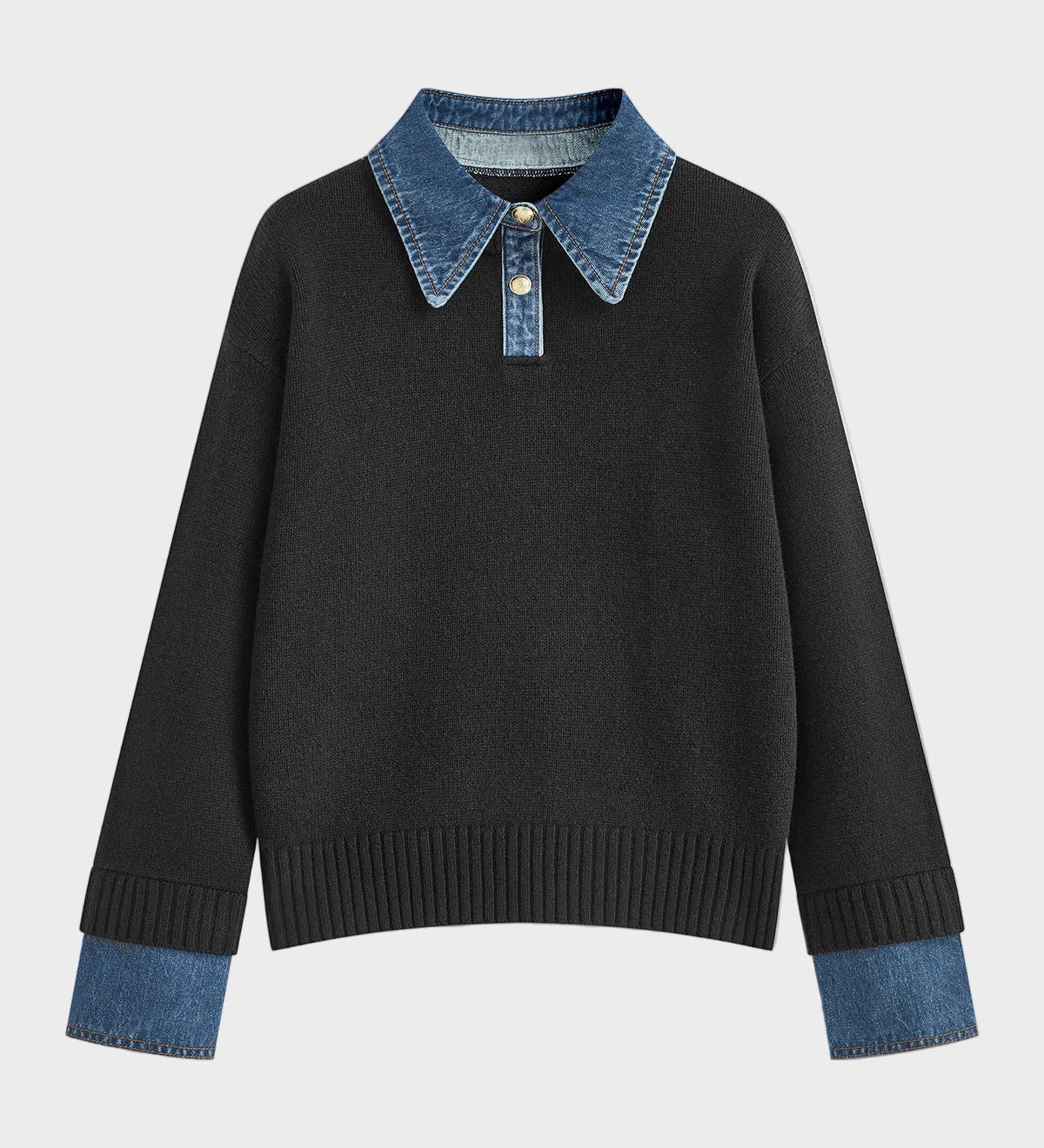 Tiffany | Camisola de Painel 2 em 1 com Gola