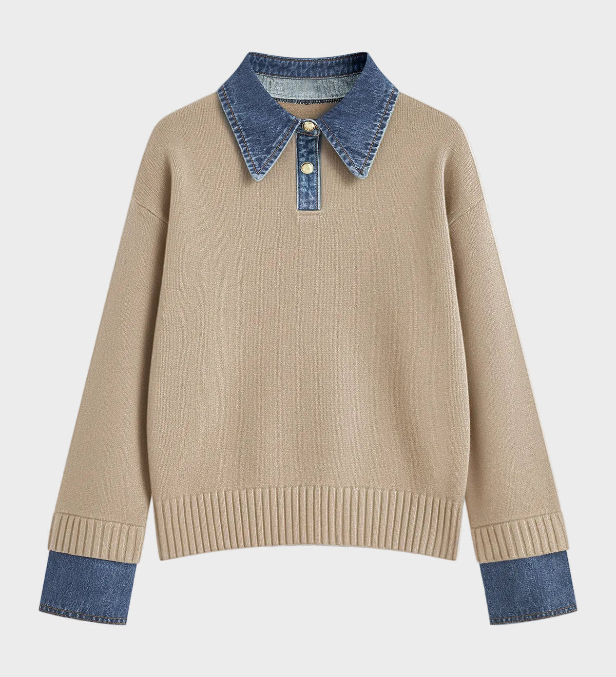 Tiffany | Camisola de Painel 2 em 1 com Gola