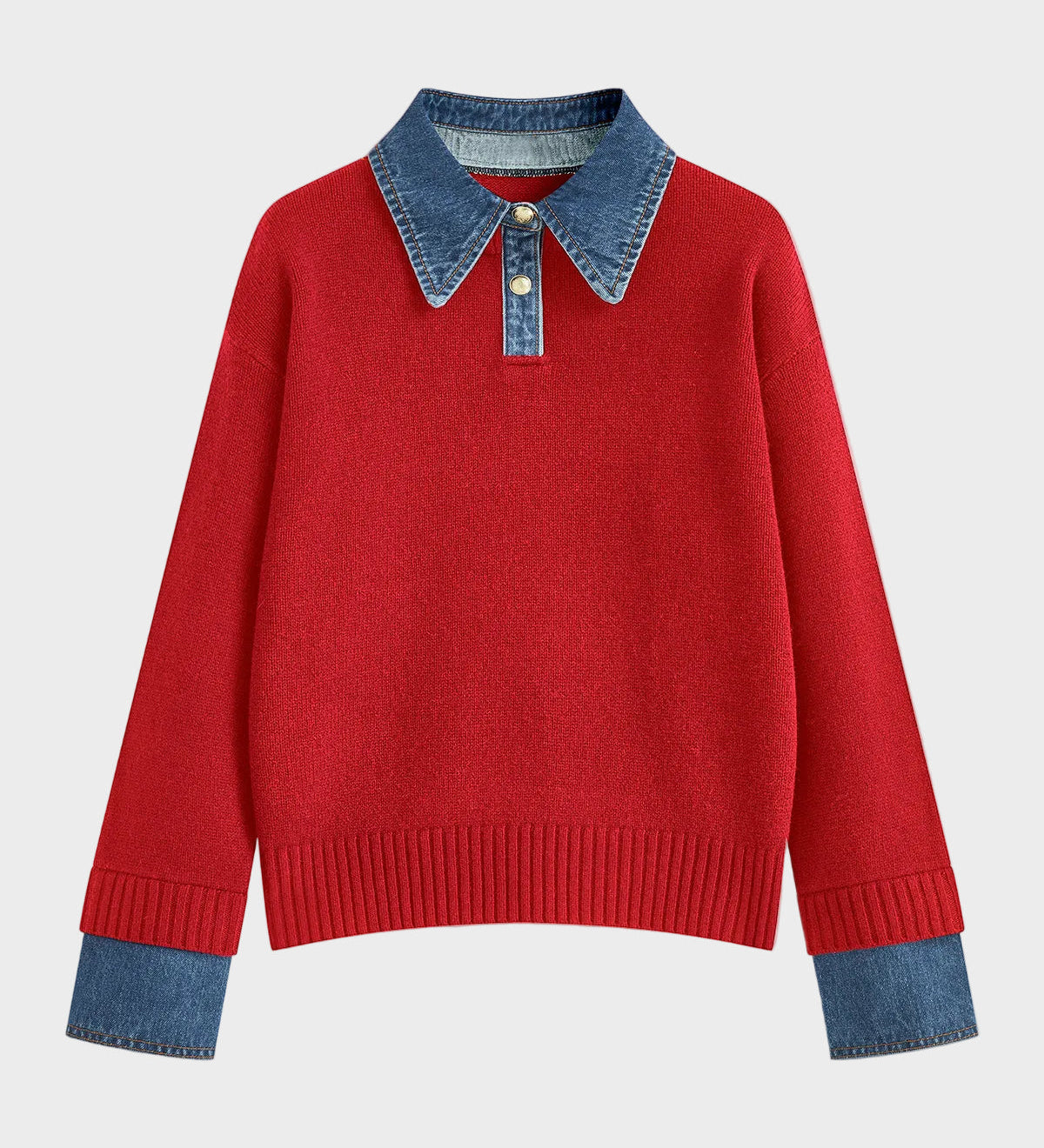 Tiffany | Camisola de Painel 2 em 1 com Gola