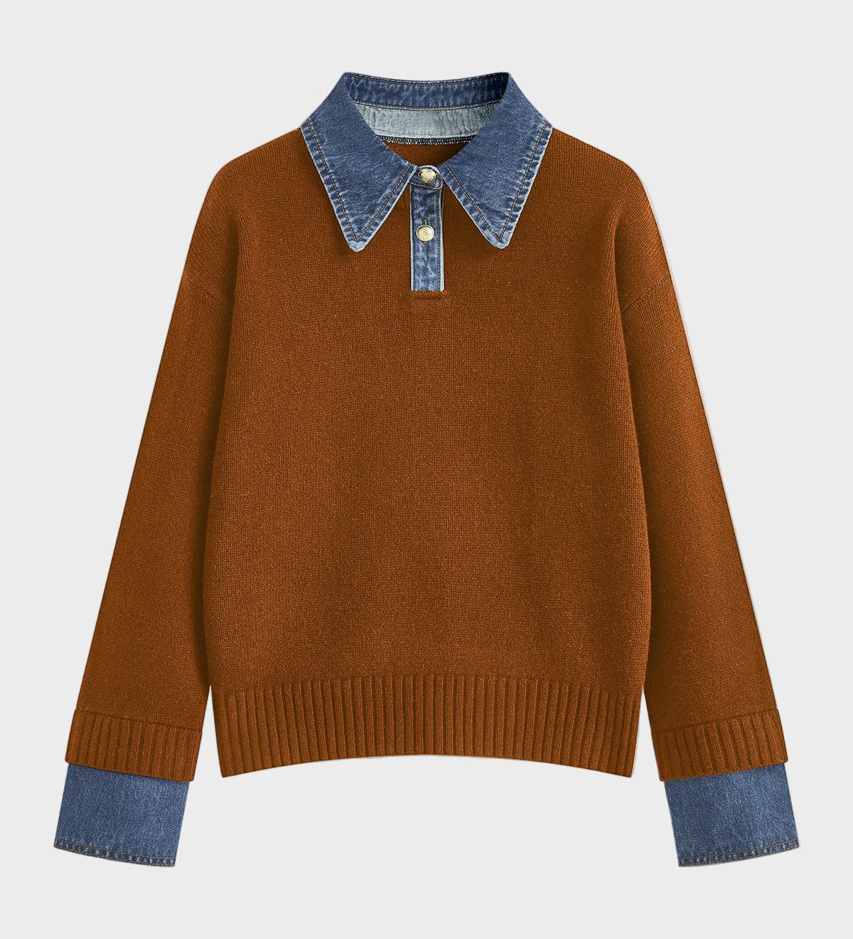 Tiffany | Camisola de Painel 2 em 1 com Gola