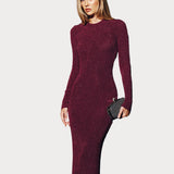 Becky | Vestido Longo Bodycon de Lantejoulas com Costas Abertas