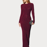 Becky | Vestido Longo Bodycon de Lantejoulas com Costas Abertas