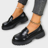 Slippers femininos com design ortopédico e salto de cetim