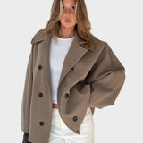 Casaco oversize cor canela