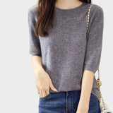 Eureka | Blusa Meia Manga Gola Redonda 100% Lã Merino