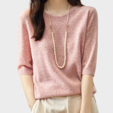 Eureka | Blusa Meia Manga Gola Redonda 100% Lã Merino