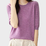 Eureka | Blusa Meia Manga Gola Redonda 100% Lã Merino