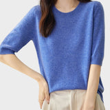 Eureka | Blusa Meia Manga Gola Redonda 100% Lã Merino