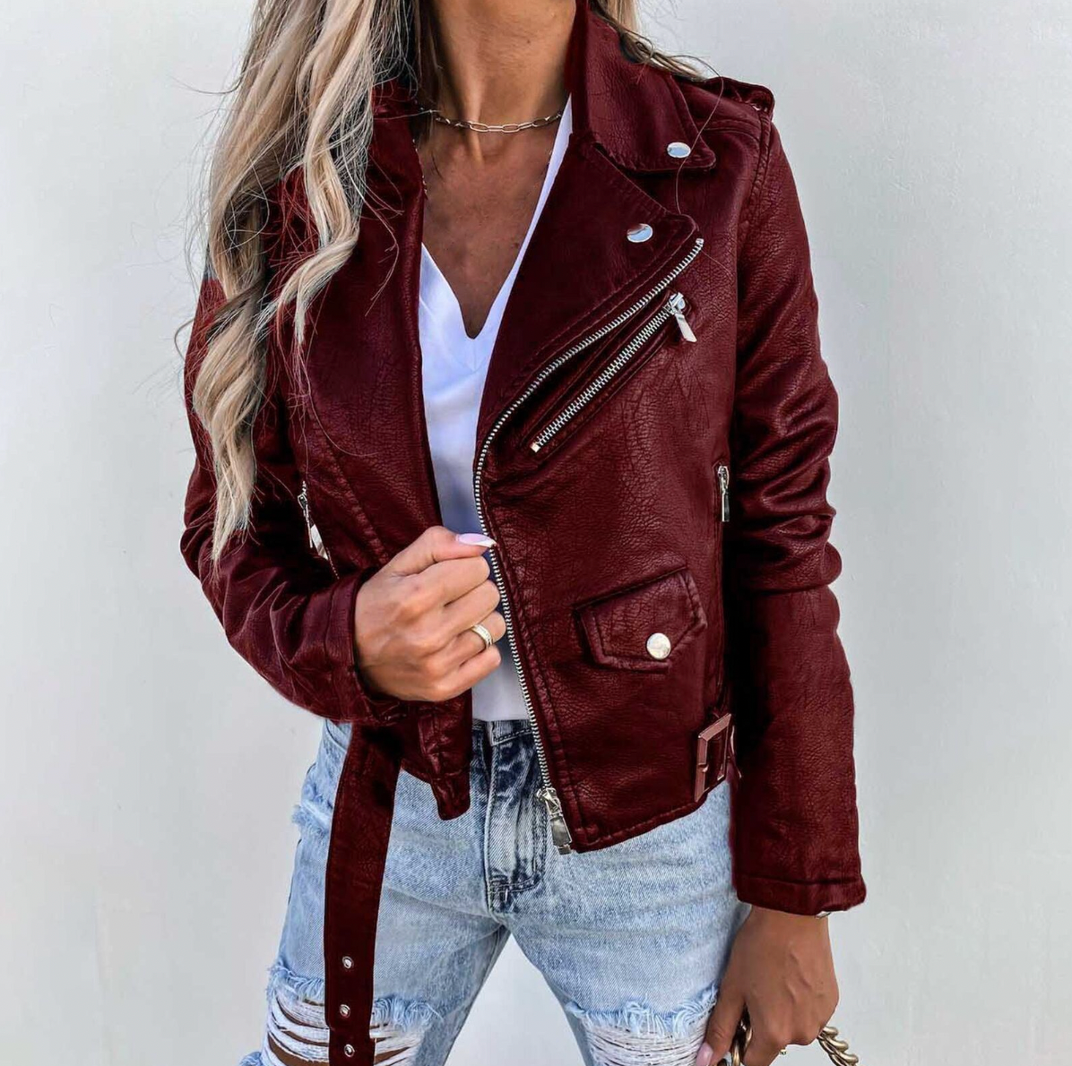 Adira Δερματίνη Moto Jacket (Ffaux-Leather Moto Jacket)