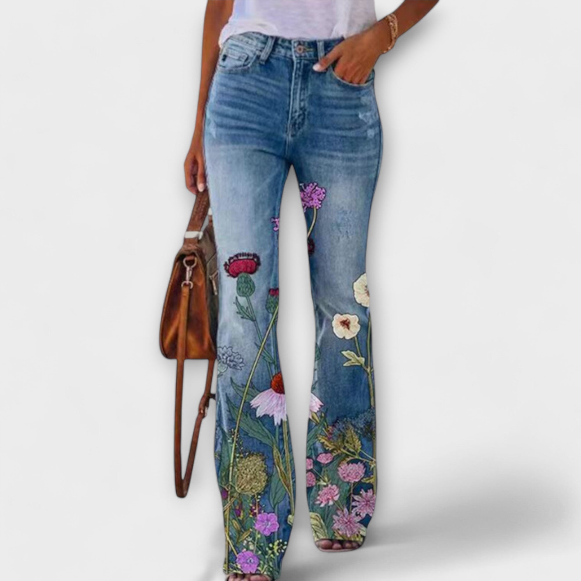Pantalonas com flores