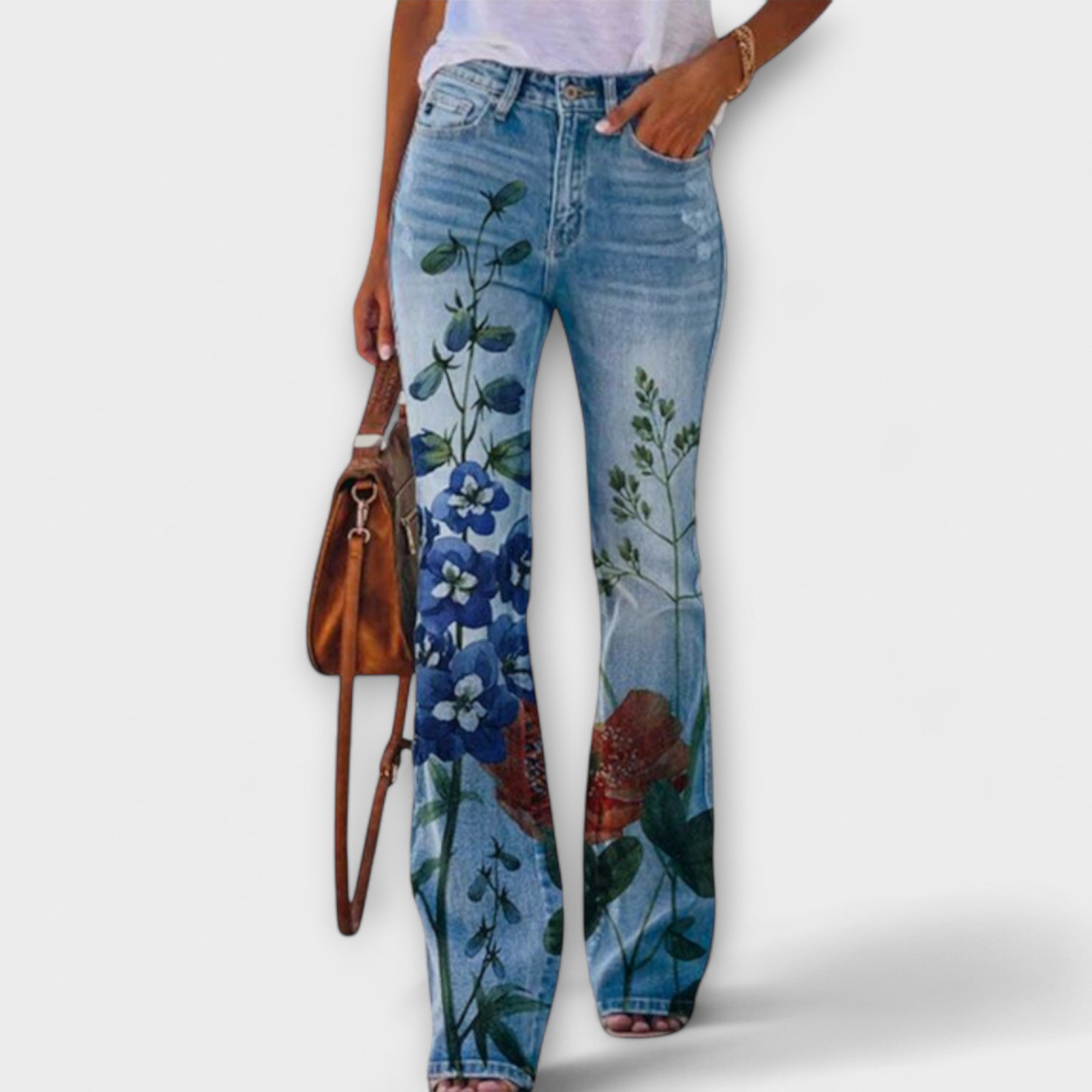 Pantalonas com flores