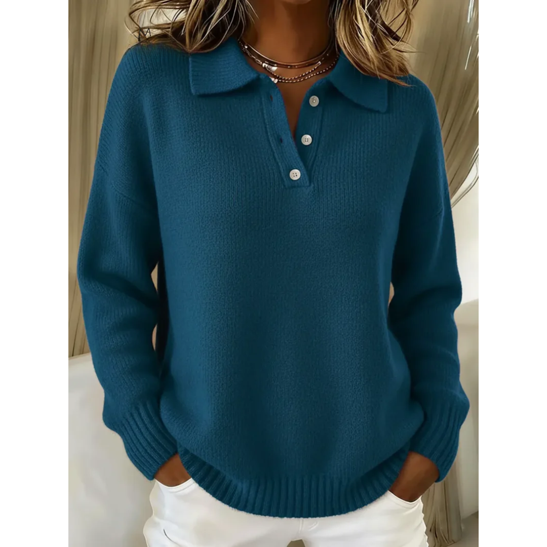 Juliette | camisola polo em malha suave