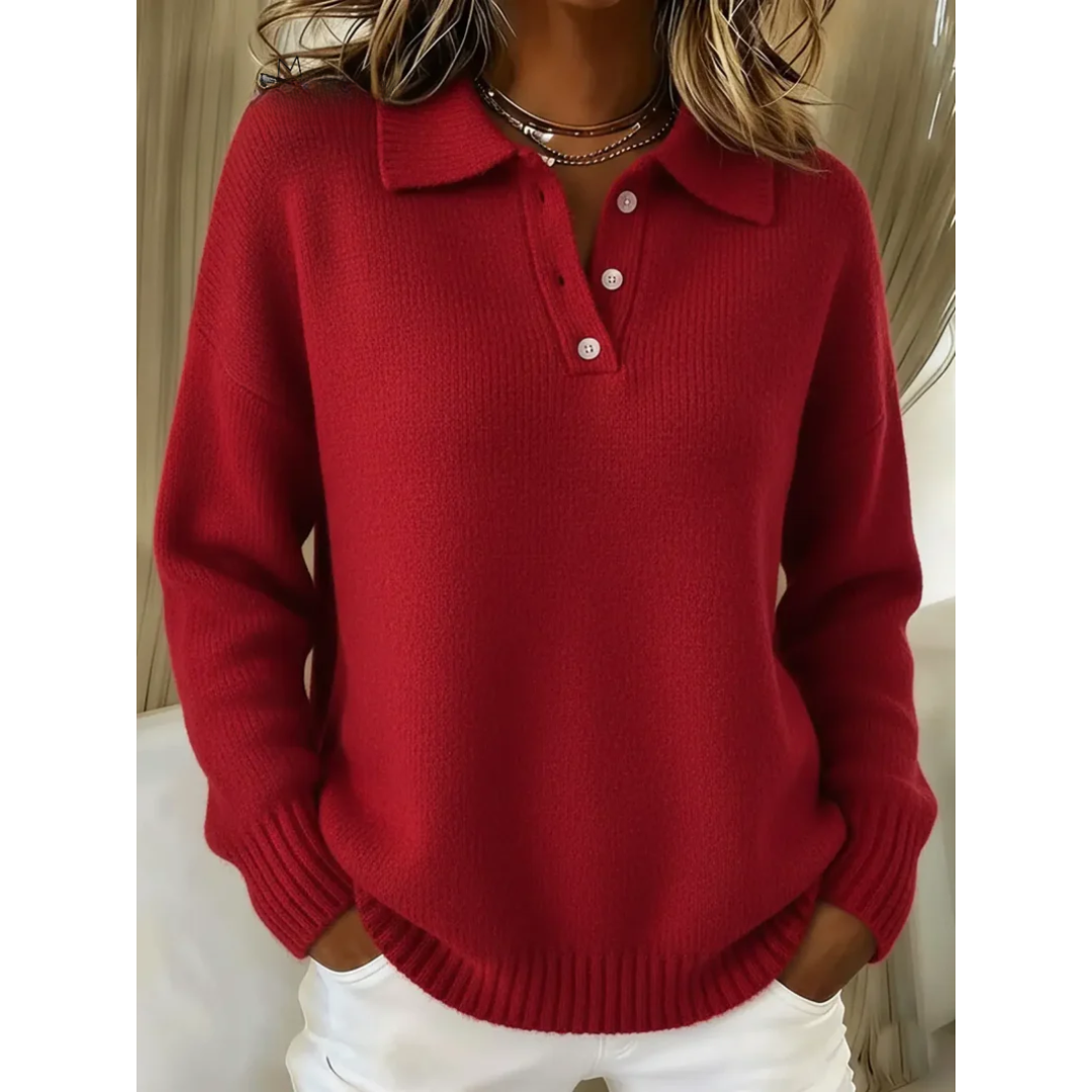 Juliette | camisola polo em malha suave