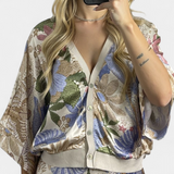 Shae Suave Conjunto com Blusa e Saia Sereia Floral