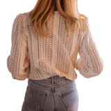 Angela | Ecru Arlyne Crocheted Blouse