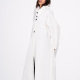 Kathy -Kathy - Μάλλινο Παλτό με Κουμπιά - Λευκό (Kathy - Buttoned Wool Coat - White)