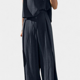 Lauren Two Piece Set with Wide Leg Trousers