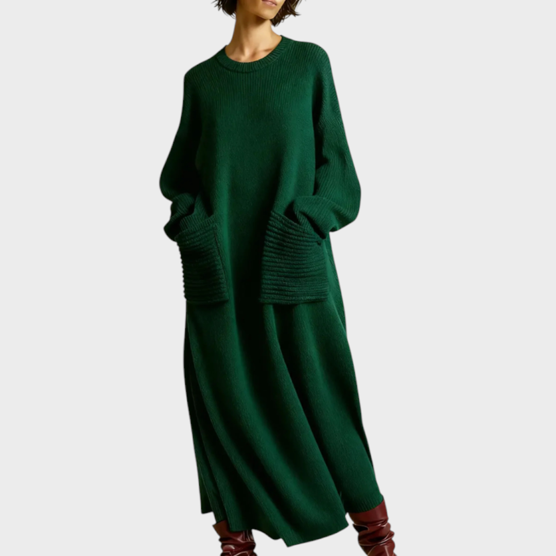 Raya | Vestido de malha com bolsos