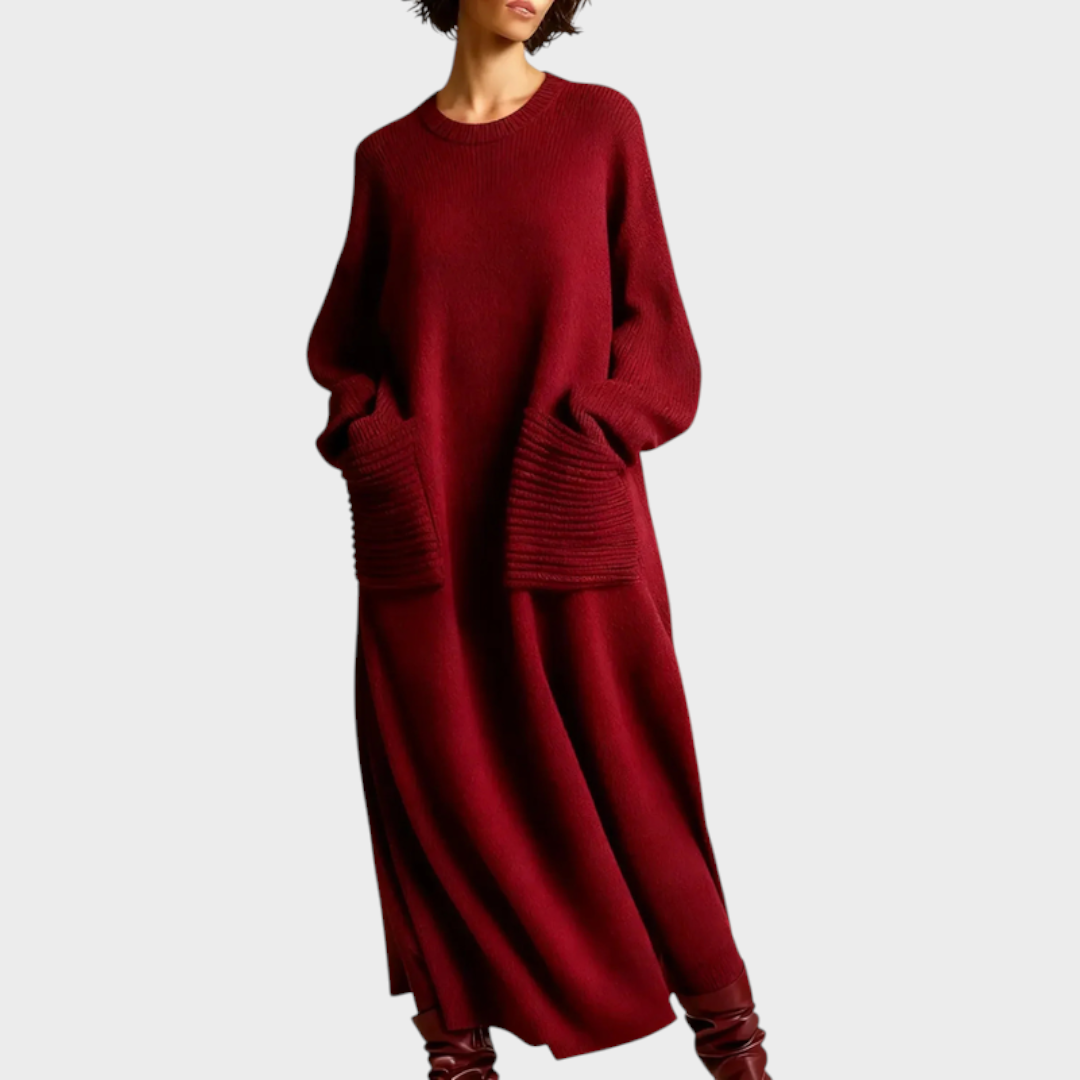 Raya | Vestido de malha com bolsos