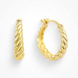 Twisted Hoop Earrings with a Twist Style