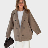Casaco oversize cor canela