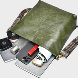 Demetra | Green lightweight PU leather bag for women