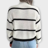 Chavala - Camisola de gola alta às riscas