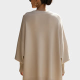 Camisola Poncho em Malha Folgada