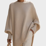 Camisola Poncho em Malha Folgada