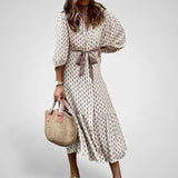 Diana | Elegant buttoned dress with belt
