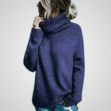 Ana | Confortável camisola gola alta de lã oversized