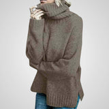 Ana | Confortável camisola gola alta de lã oversized