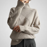 Ava | Camisola Feminina de Caxemira de Gola Alta