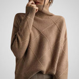 Ava | Camisola Feminina de Caxemira de Gola Alta